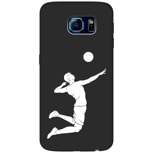 Матовый чехол Volleyball W для Samsung Galaxy S6 / Самсунг С6 с 3D эффектом черный матовый чехол snowboarding w для samsung galaxy s6 самсунг с6 с 3d эффектом черный