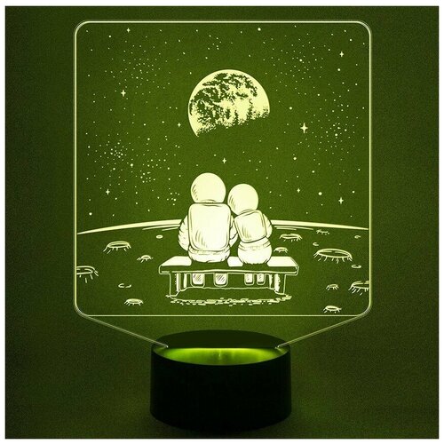 Ночник детский 3D Светильник Космонавты