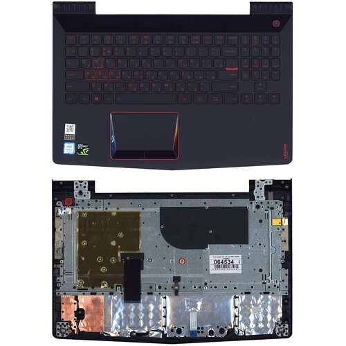 Клавиатура keyboard PC5YB-US для ноутбука Lenovo Legion Y520 Y520-15IKB черная топ-панель 3304₽