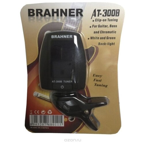 Brahner At-300b Тюнер для гитары тюнер универсальный с прищепкой brahner t 30