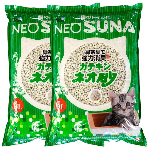 Neo Loo Life Neo Suna наполнитель комкующийся для туалета кошек с экстрактом зеленого чая (6 + 6 л)