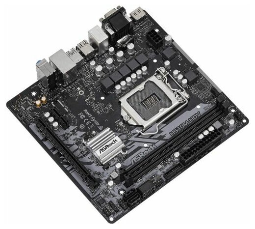 Материнская плата mATX ASRock H510M-HDV LGA1200 H510 2DDR43200 4SATA 6G RAID 2PCIE 71CH Glan D-Sub DVI-D HDMI 4USB 32