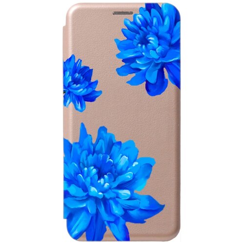 Чехол-книжка на Samsung Galaxy A01, Самсунг А01 с 3D принтом Amazing Asters золотистый чехол книжка на samsung galaxy a01 самсунг а01 с 3d принтом amazing peonies золотистый