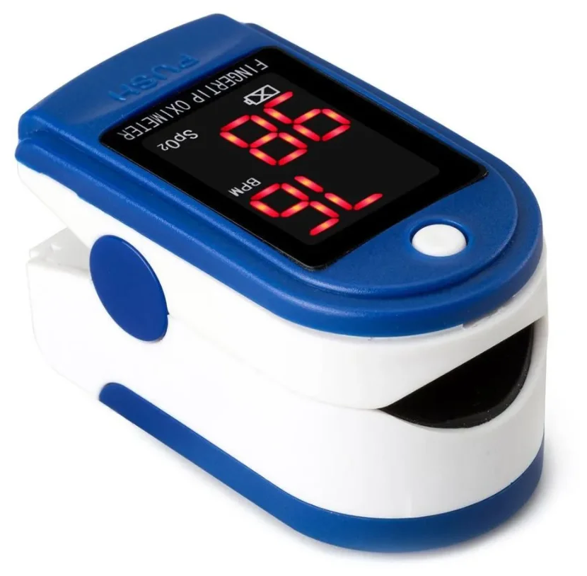 Пульсоксиметр для измерения уровня кислорода в крови и пульса (на палец)
