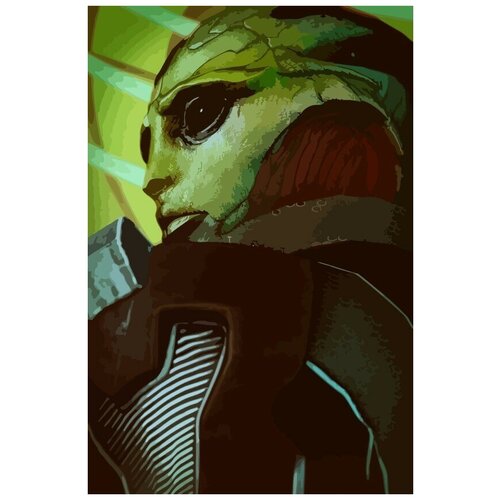 Картина по номерам на холсте игра Mass Effect (Тали, Лиара, Шепард, Тейн, Космос) - 7802 В 60x40 картина по номерам игра mass effect тали лиара шепард тейн космос 7804 г 30x40
