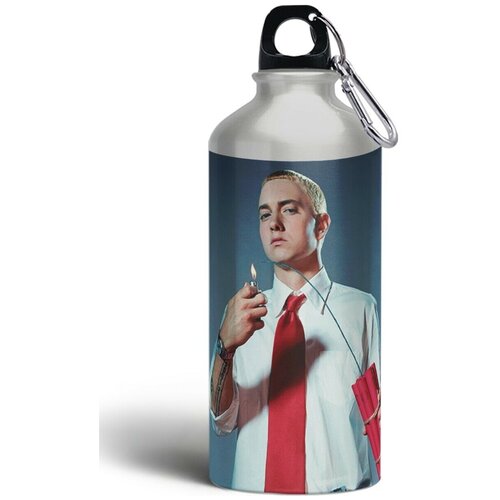 фото Бутылка спортивная,туристическая фляга, 500мл с карабином eminem - 1 brutbottle