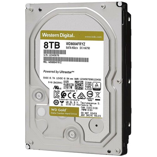 Жесткий диск WD Gold WD8004FRYZ 8ТБ HDD SATA III 35 3057000₽