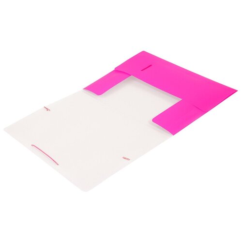 Папка на резинке Бюрократ Double Neon DNE510PINK A4 пластик кор.30мм 0.5мм розовый набор из 10 штук папка на резинке бюрократ double neon dne510pink a4 пластик корешок 30мм 0 5мм розовый