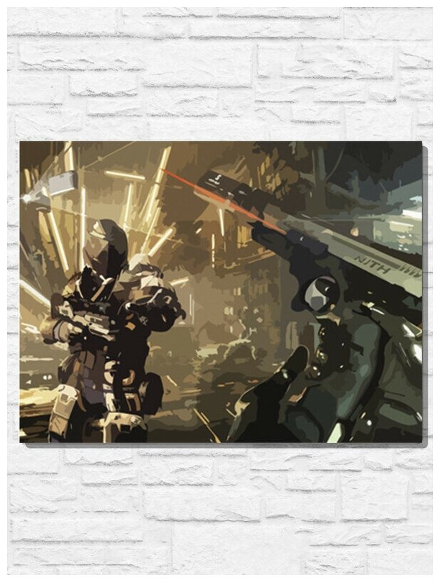 Картина по номерам на холсте игра Deus Ex Mankind Divided (PS Xbox PC Switch) - 9821 Г 30x40