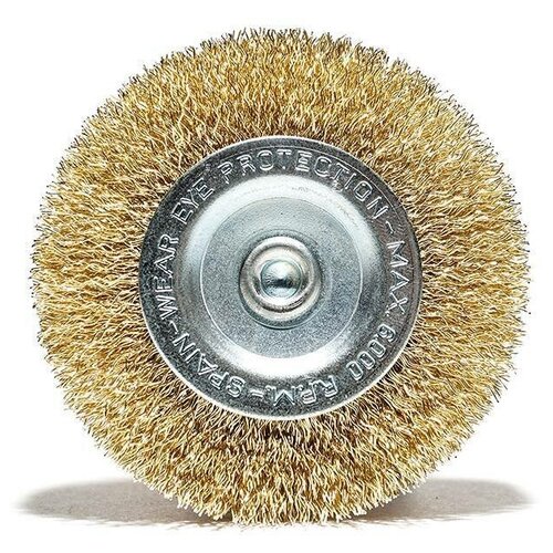 Щетка стальная 75x10x6мм дисковая для зачистки стальной ворс
