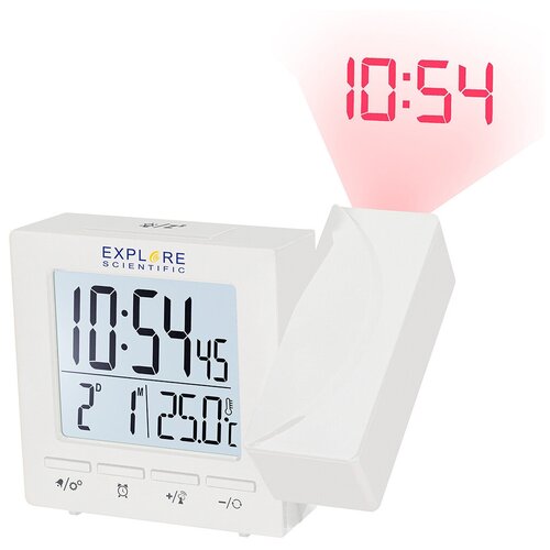 Часы цифровые Explore Scientific с проектором и термометром белые 455000₽