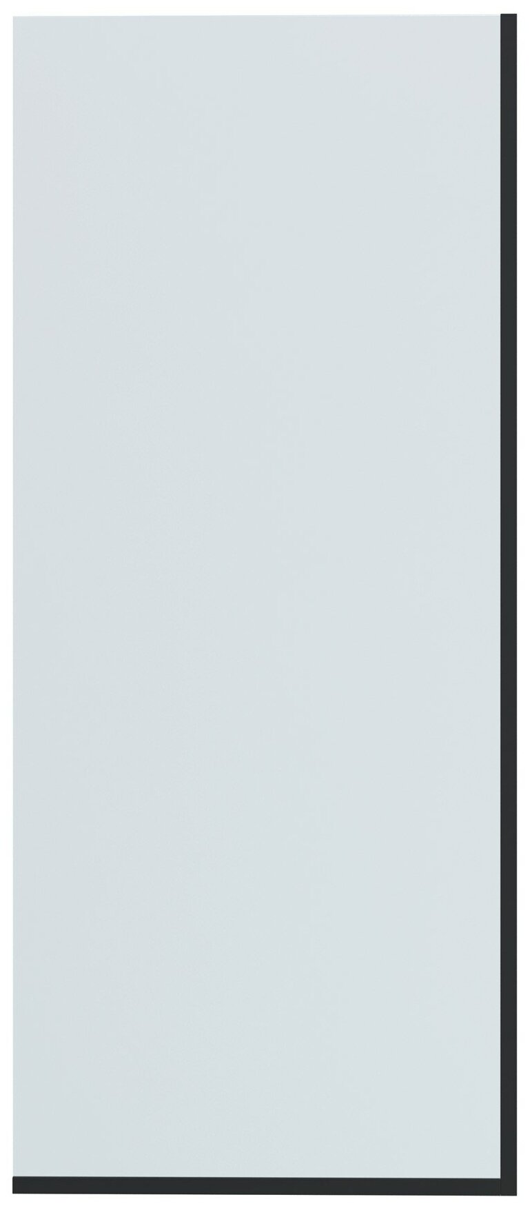Душевая шторка для ванной MEBELVANN 1400x500, прозрачная стеклянная 8 мм, черный профиль