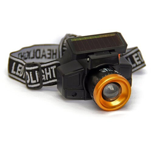 Налобный фонарьCree Q5 USB с солнечной батареей YB-1083