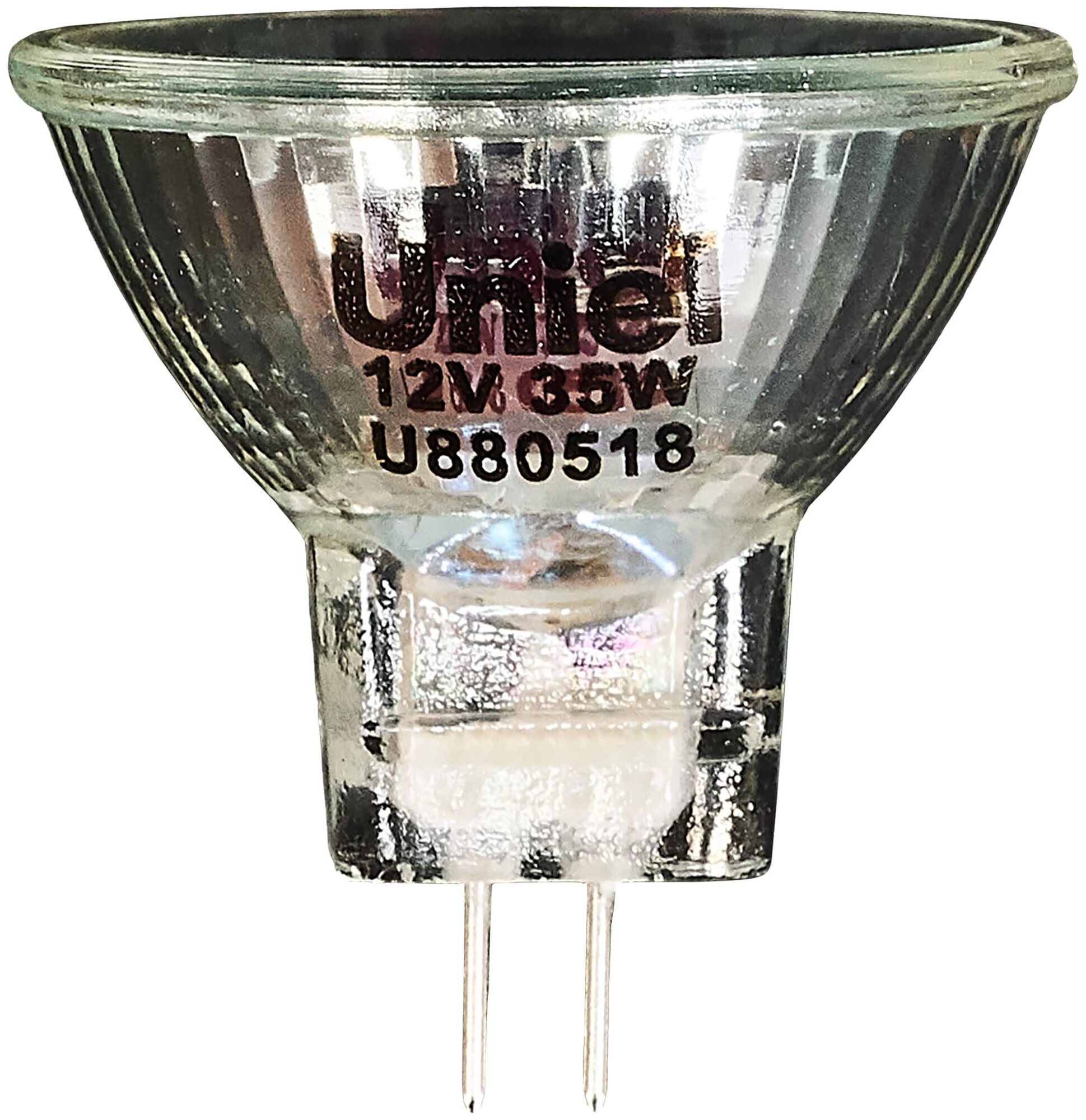 фото Лампа галогенная Uniel GU4 35 Вт 12 В свет тёплый белый