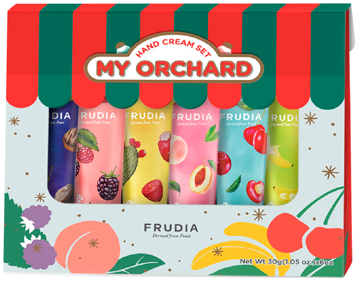 Frudia Набор кремов для рук «Фруктовая ярмарка» - My orchard hand cream set fruits market 6*30мл