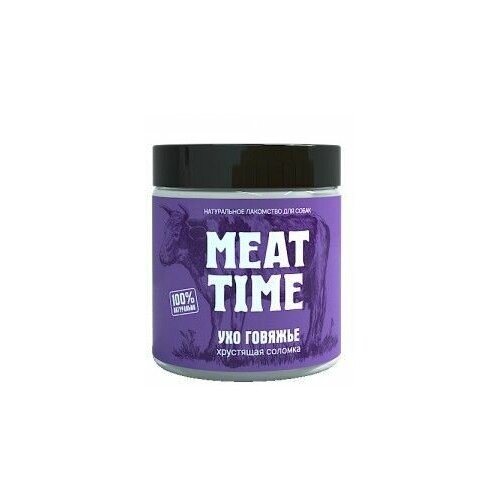 Лакомство MEAT TIME для Собак Ухо говяжье Хрустящая соломка 75г