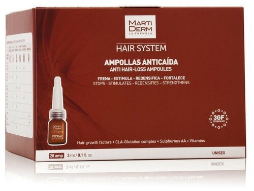 Martiderm HAIR SYSTEM - Ампулы против выпадения волос, 28х3 мл