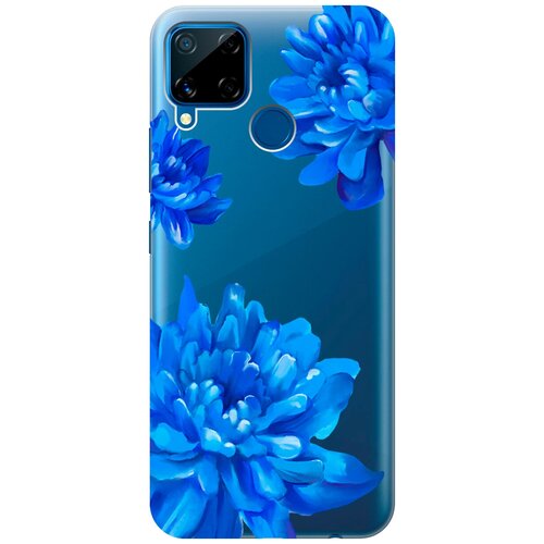 Силиконовый чехол на realme C15, C25, Рилми С15, С25 с 3D принтом Amazing Asters прозрачный чехол книжка на realme c15 c25 рилми с15 с25 с 3d принтом amazing peonies золотистый