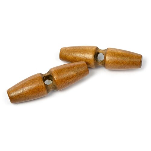 Пуговицы деревянные TBY BT. WD.069 цв.002 коричневый 95L-60мм, 1 прокол, 20 шт