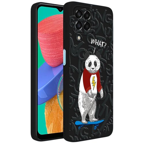 Силиконовый чехол Mcover на Samsung M33 с рисунком Стиль панды силиконовый чехол mcover для poco m5 с рисунком стиль панды