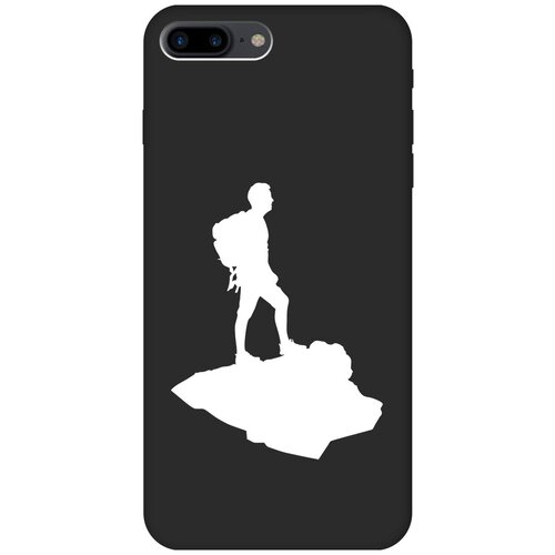 Силиконовый чехол на Apple iPhone 8 Plus / 7 Plus / Эпл Айфон 7 Плюс / 8 Плюс с рисунком Trekking W Soft Touch черный