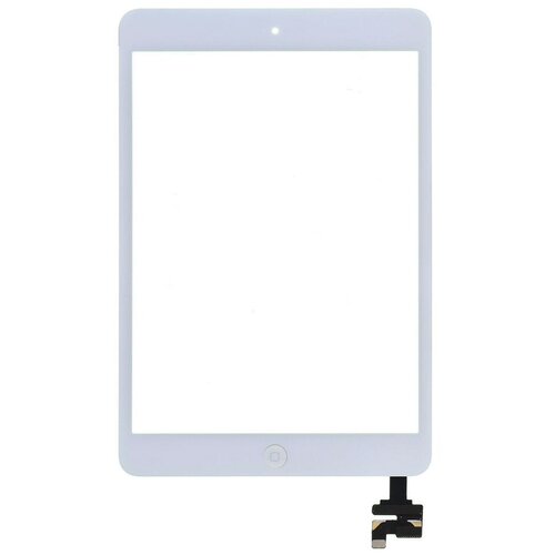 шлейф контроллера ic тачскрина для планшета apple ipad mini Тачскрин для Apple iPad Mini, Mini 2 (chip on cable) с кнопкой HOME белый