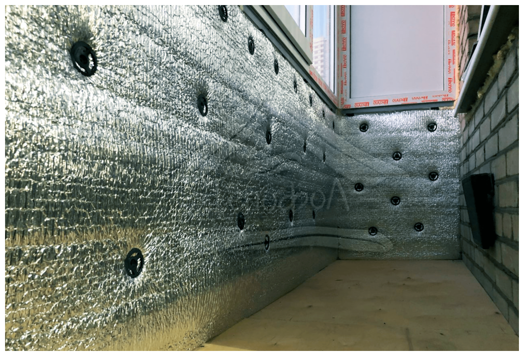 Теплоизоляция с ламинированной отражающей алюминиевой фольгой Тепофол А 5 мм, 1х12м (12 м²) - фотография № 5