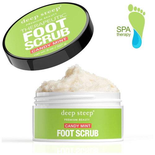 Скраб для ног терапевтический Deep Steep Therapeutic Foot Scrub - Candy Mint 226 г лечебный скраб для ног deep steep candy mint 227 г