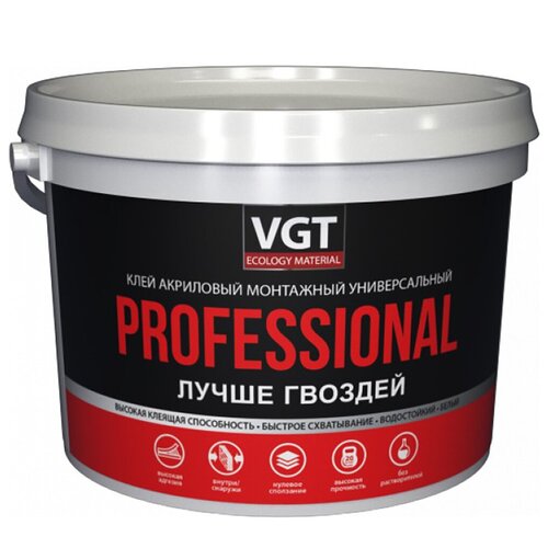 VGT Клей ремонтно-монтажный универсальный белый PROFESSIONAL 6.0 кг