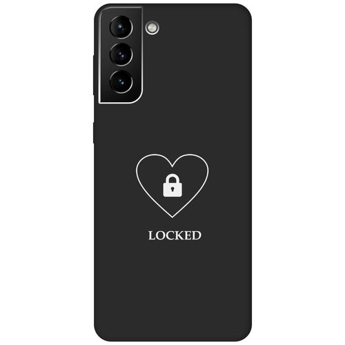 Матовый чехол Locked W для Samsung Galaxy S21+ / Самсунг С21 Плюс с 3D эффектом черный