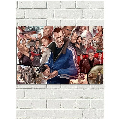 Картина по номерам игра GTA IV (Нико Беллик) - 8593 Г 60x40