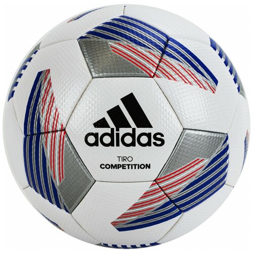 Мяч футбольный ADIDAS Tiro Competition FS0392, р.5, ТПУ, 32 пан, FIFA Pro, термосшивка, бело-синий