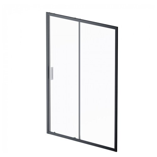 W90G-140-1-195BT Gem Solo Дверь душевая 140х195, стекло прозрачное, профиль черный матовый