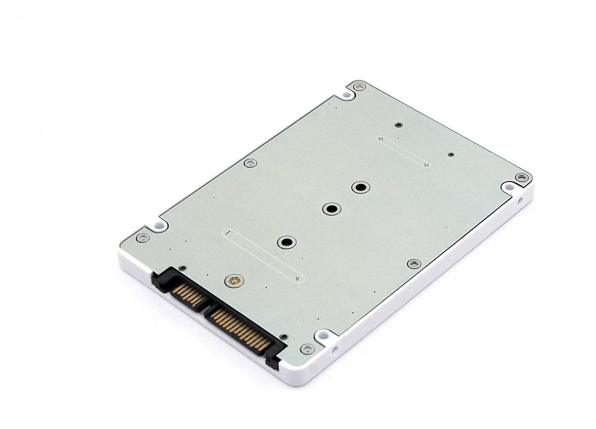 Бокс для SSD диска M2 с выходом SATA пластиковый белый