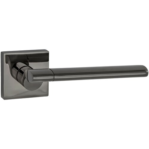 Ручка дверная межкомнатная на квадратной розетке RENZ Марчелло, черный никель ручка дверная renz ренц на квадратной розетке катания матовый никель никель