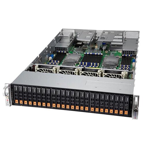 SuperMicro SYS-240P-TNRT 2U, 4x LGA4189 (Xeon H-Series only), 48x DDR4 3200 DIMM, 24x 2.5