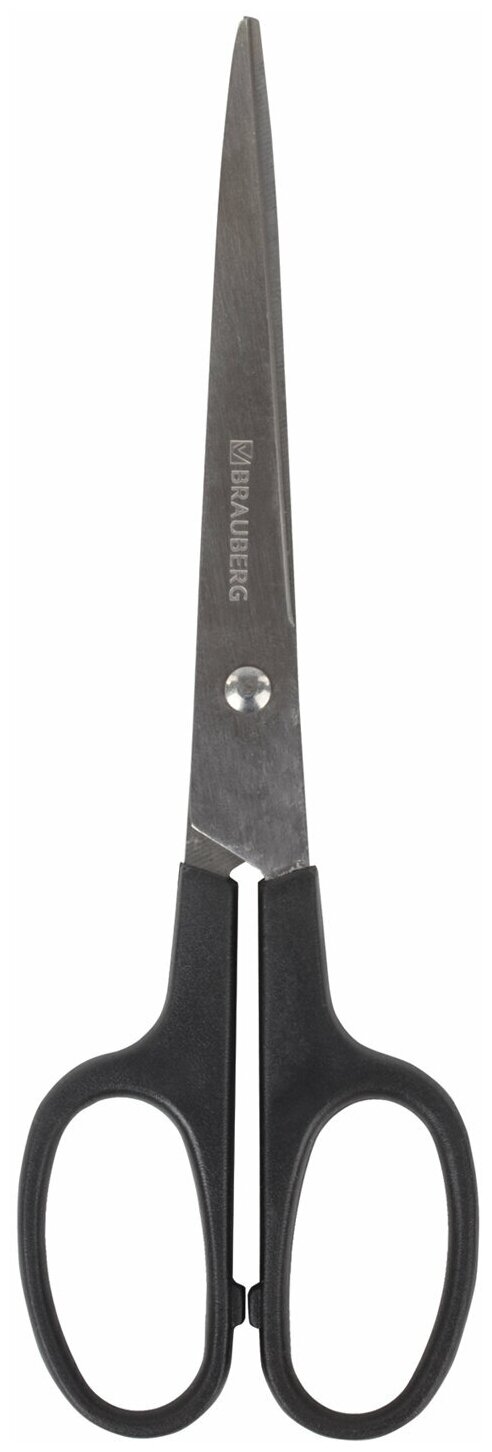 Ножницы BRAUBERG "Standard" 180 мм, черные, классической формы, 2-х сторонняя заточка, 237096 В комплекте: 3шт.