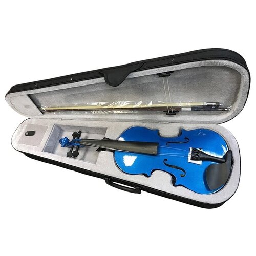 BRAHNER BVC-370/MBL 4/4 - Скрипка окрашенная, цвет - синий металик скрипка 4 4 brahner bvc 370 mpk 4 4 комплект