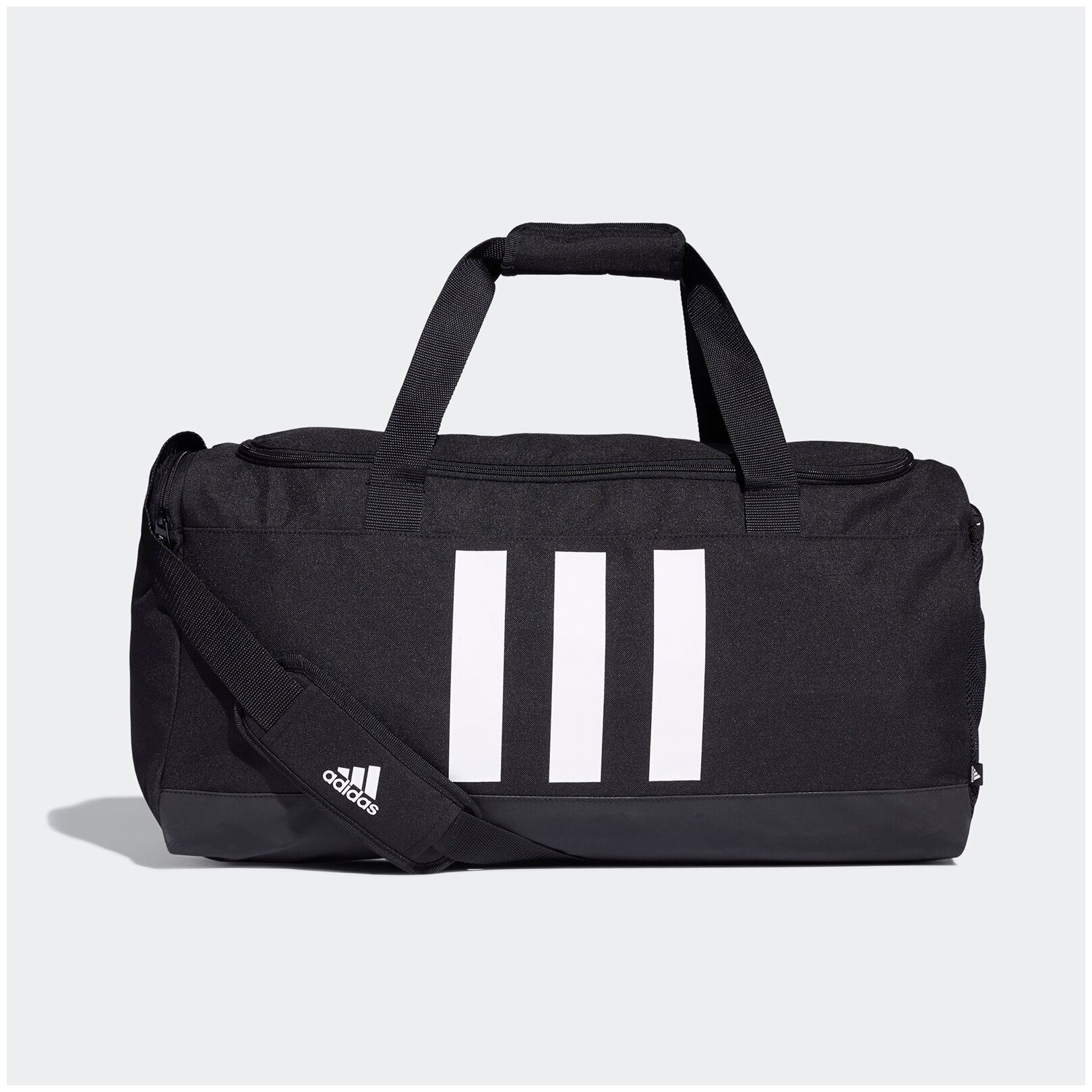 Сумка спортивная Essentials 3-Stripes Duffel Bag M черно-белая (размер M)