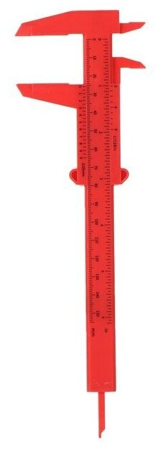 Штангенциркуль двойной для измерения размеров 0-150 мм - красный