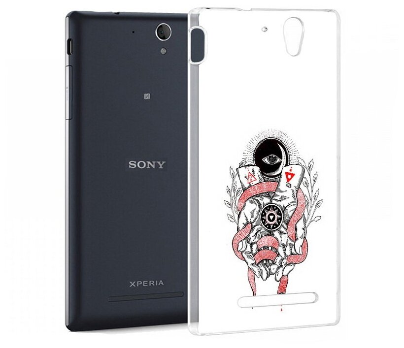Чехол задняя-панель-накладка-бампер MyPads абстрация связанные руки для Sony Xperia C3/C3 Dual Sim противоударный