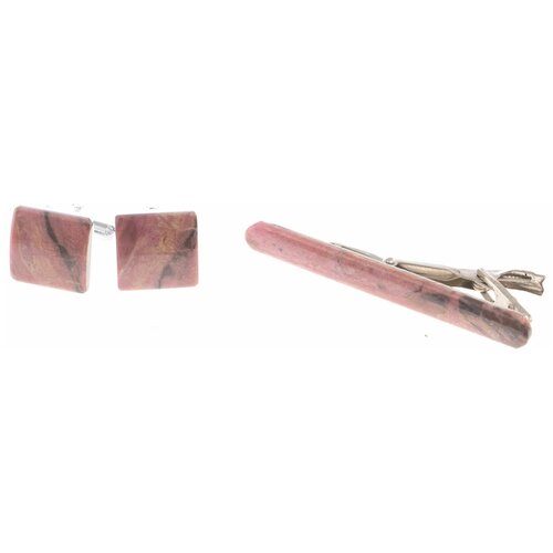 Комплект аксессуаров Уральский сувенир, розовый мужские запонки и зажимы для галстука 26 букв