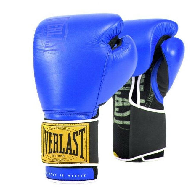 Перчатки тренировочные Everlast 1910 Classic 14oz синие