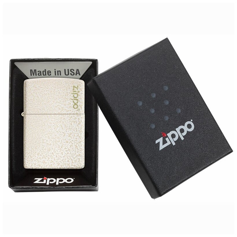 Зажигалка ZIPPO Classic с покрытием Mercury Glass, латунь/сталь, бежевая, матовая, 38x13x57 мм № 49181ZL - фотография № 10