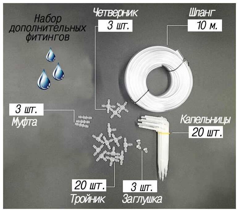 Набор расширения для капельного полива домашних растений - фотография № 4