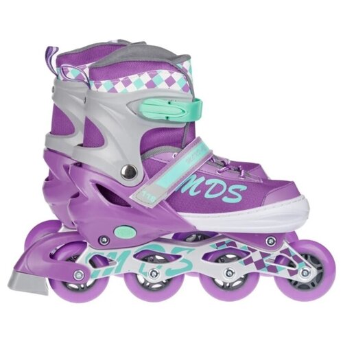 Ролики (роликовые коньки) детские раздвижные: 1188, размер L (38-41), колеса светящиеся, цвет фиолетовый