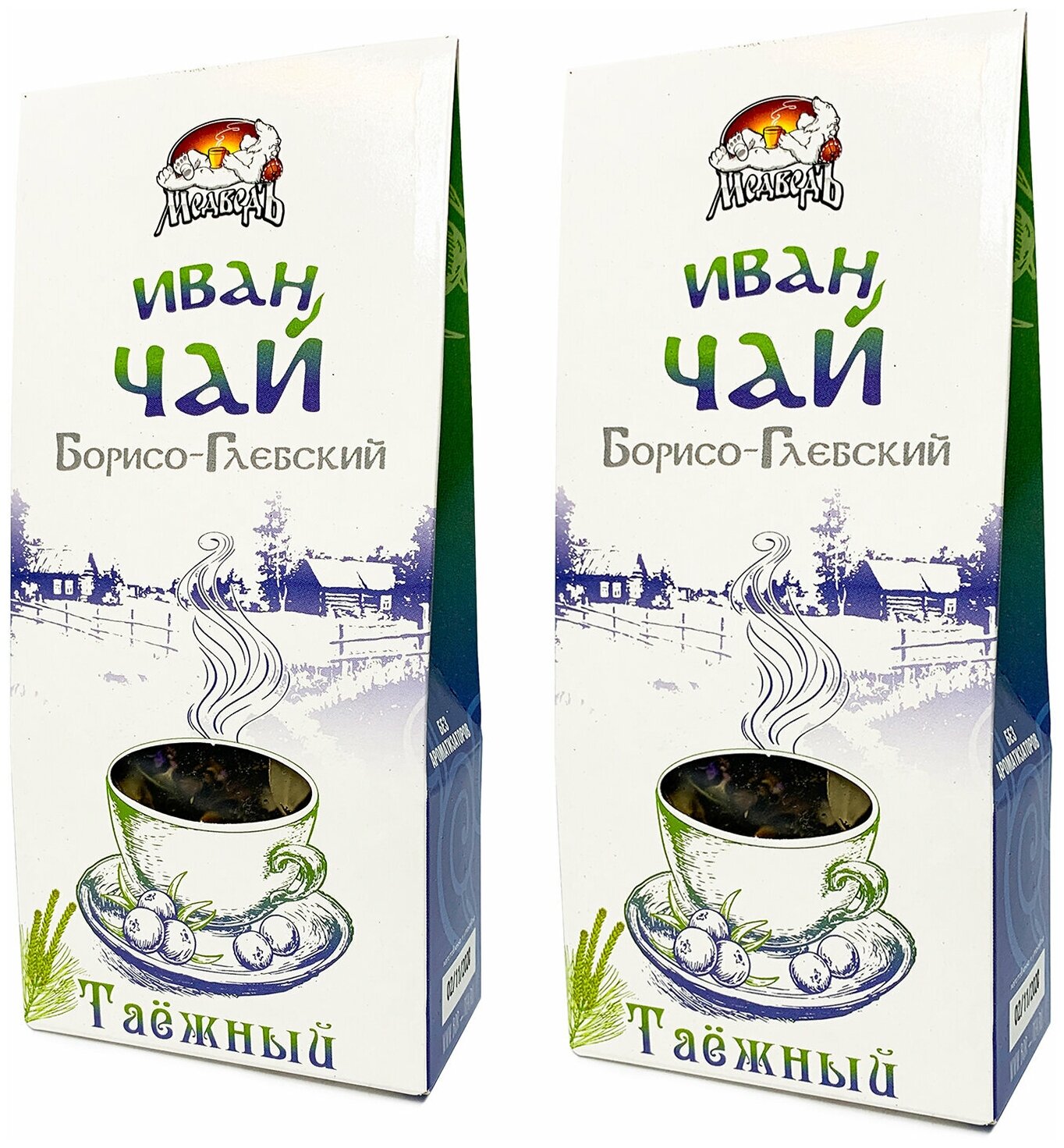 Напиток чайный Иван-чай "Борисоглебский" "таежный" 50г набор 2 шт