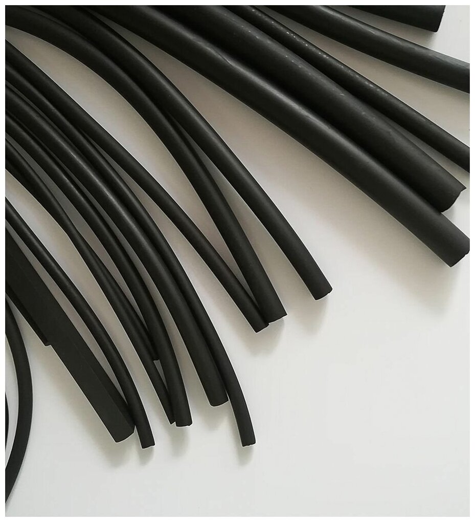 Набор термоусадочных трубок N8 длина 10 см коэф. усадки 3:1 черный HSTGS2 (12шт в упаковке)