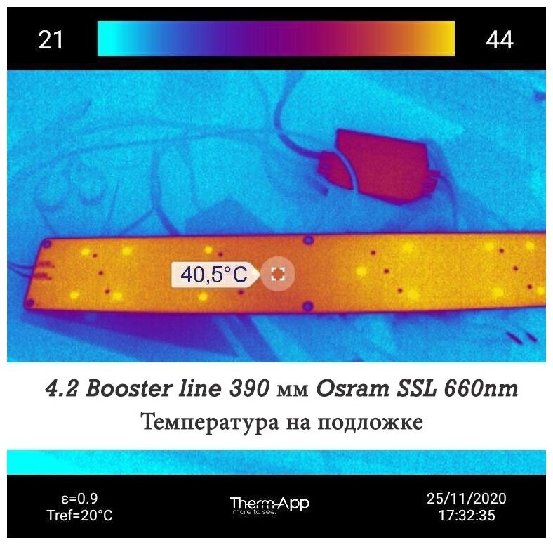 Фитолампа / Фитосветильник для досветки 4.9 Booster line 660nm+385nm+730nm, 39см 18Вт - фотография № 6