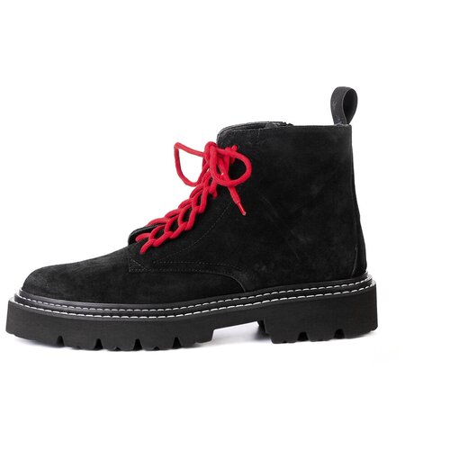 фото Ботинки замшевые с контрастным шнурком donna carolina ru 38 / eu 38.5 / 38.5